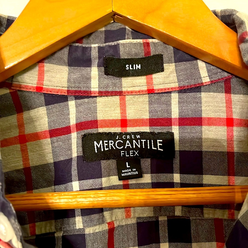 J. Crew - EUC - Twill Plaid Shirt - Large CLEARANCE - Picture 4 of 4